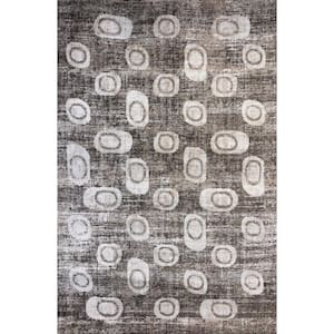 Cadence Grey Beige, Modern 4 ft. x 6 ft. Abstract Indoor Area Rug