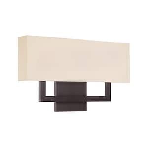 Manhattan 22 in. Brushed Bronze LED Vanity Light Bar and Wall Sconce, 2700K