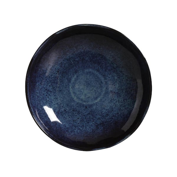 PORTO BRASIL 35.66 fl. oz. Denim Dark Blue Stoneware Pasta Bowl (Set of 6)