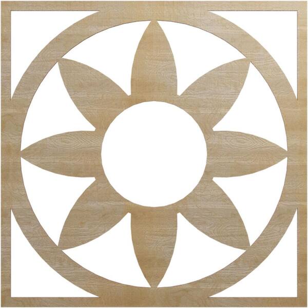 Ekena Millwork 0.25 in. x 32 in. x 32 in. Wood (Hickory) Medallion Moulding