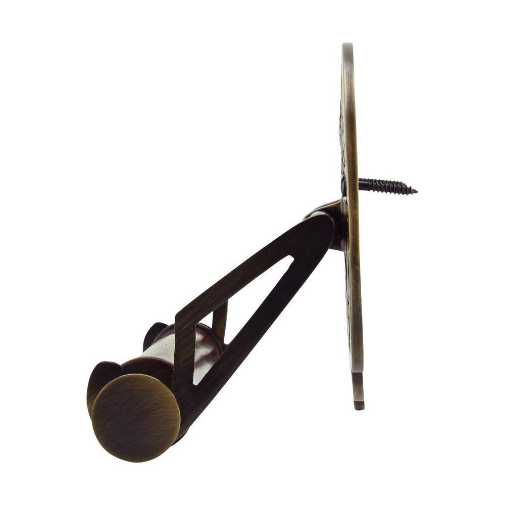 Antique Brass and Wood Victorian Style Toilet Paper Holder