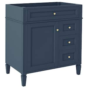 29.3 in. W x 18 in. D x 33 in. H Modern Bath Vanity Cabinet without Top with Tip-Out Drawer and Adjustable Shelf in Blue