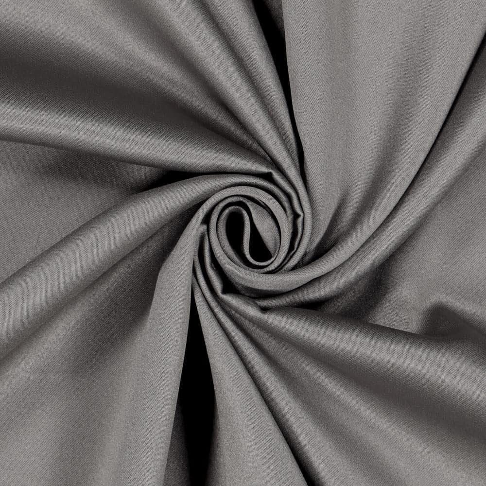 Gray Polyester Room Darkening Curtain Panel 54 x 63