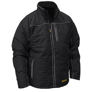 Men's Medium Black Quilted Polyfil Heated Jacket