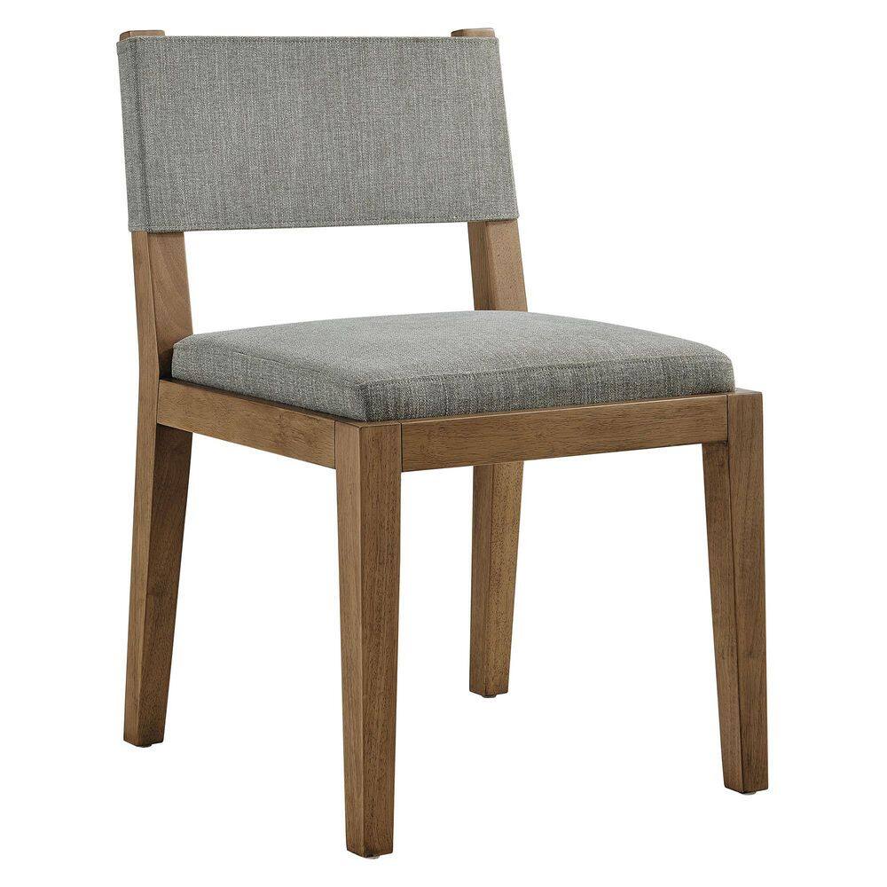 Calder Fabric Upholstered Wood Armless Dining Chair in Wheat
