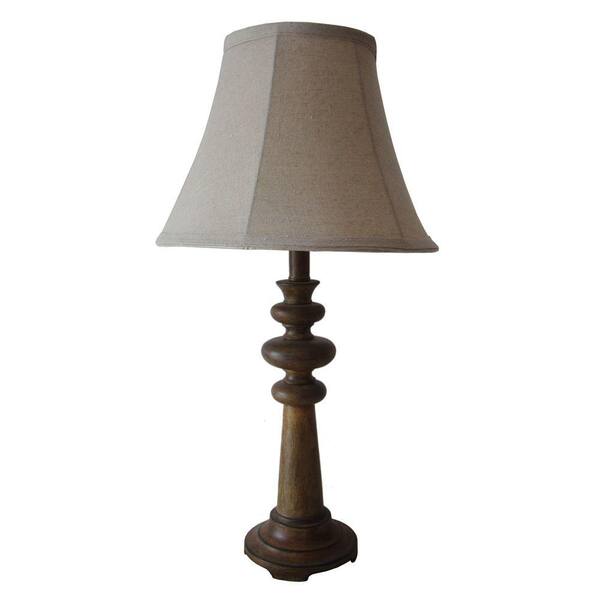 Fangio Lighting 26 in. Antique Brown Resin Table Lamp
