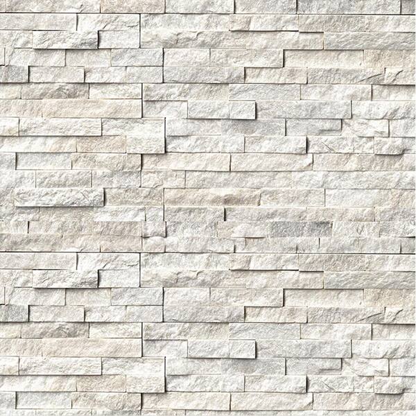 Prestige Stone Granite Artic White 6 In X 24 Natural Stacked Veneer Panel Siding Exterior Interior Wall Tile 2 Boxes 12 84 Sq Ft Tsaw F - Brick Stone Veneer For Interior Walls