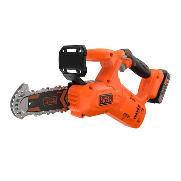 verrader Sprong Woordvoerder BLACK+DECKER 6 in. 20-Volt Maximum Lithium-Ion Pruning Electric Battery  Chainsaw with 1.5Ah Battery and Charger BCCS320C1 - The Home Depot