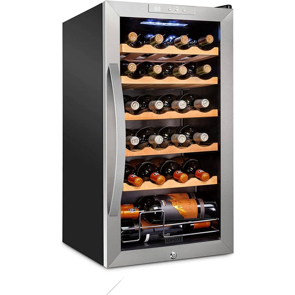 https://images.thdstatic.com/productImages/16735b23-7077-4322-8052-776b89265361/svn/stainless-steel-schmecke-wine-coolers-shmfwcc241lwss-64_1000.jpg