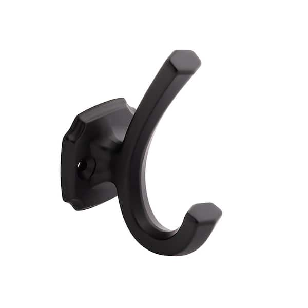 HICKORY HARDWARE Veranda 1 in. Matte Black Hook (5-Pack)