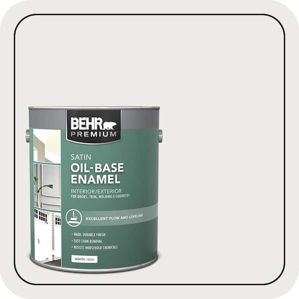 1 gal. White Oil-Based Satin Interior/Exterior Enamel Paint
