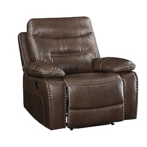 Aashi Brown Leather-Gel Match Leather Recliner