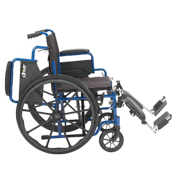 18 in. Blue Streak Wheelchair with Flip Back Desk Arms and Elevating Leg Rests