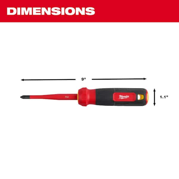 Milwaukee 8-in-1 1000V Insulated Slim-Tip Multi-Bit Screwdriver 48