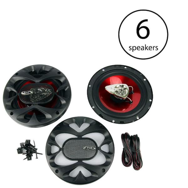 Boss Audio Systems 6.5 in. 2 Way 200-Watt Slim Mount Car Coaxial Speakers Audio (6-Pack)
