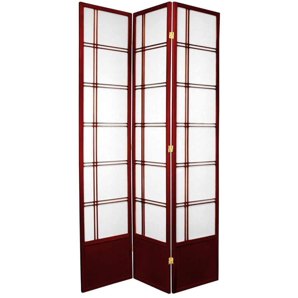 84" Natural Wood and Rice Paper Shoji Room Divider