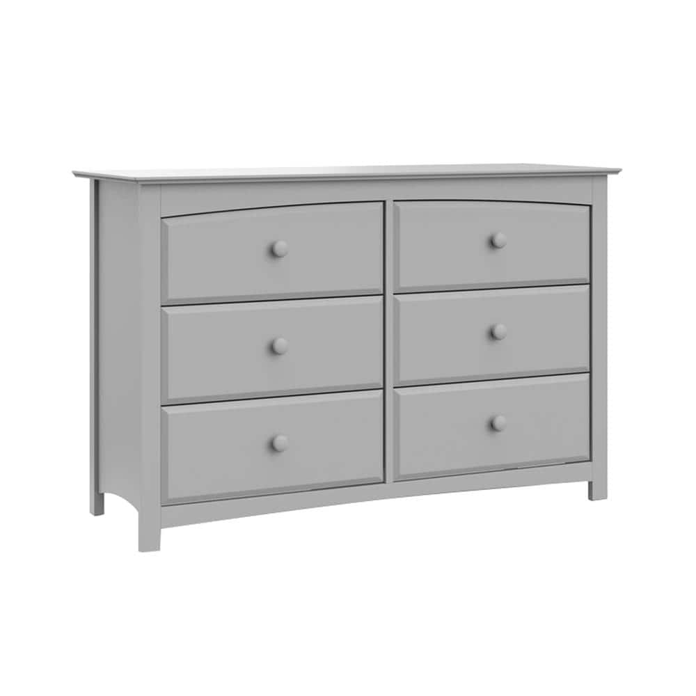 Storkcraft Kenton 6-Drawer Pebble Gray Dresser (32.4 H X 50 X 17.99) -  03556-10F