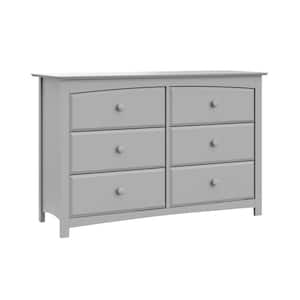 Kenton 6-Drawer Pebble Gray Dresser (32.4 H X 50 X 17.99)
