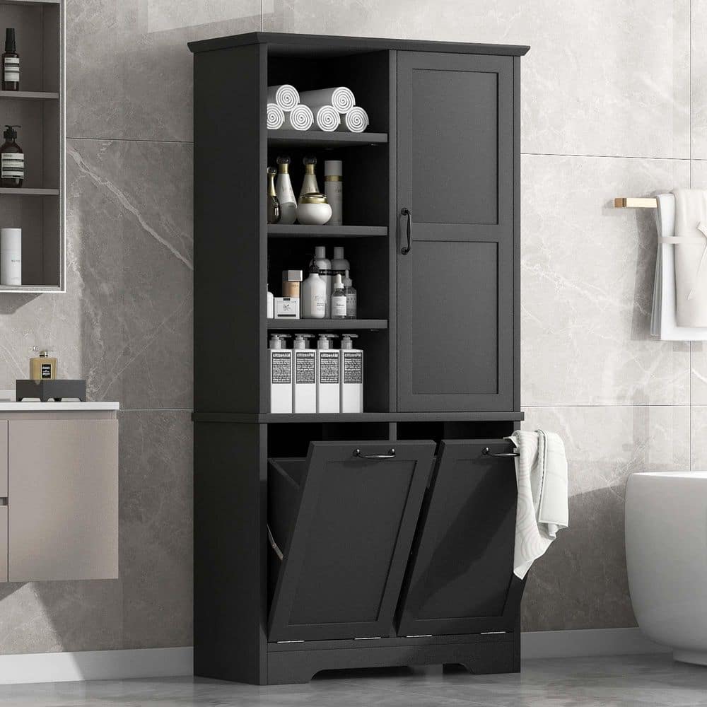 Linen Cabinet With Hamper