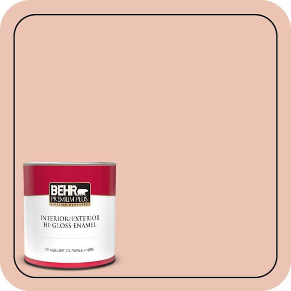 BEHR PREMIUM PLUS 1 qt. Home Decorators Collection #HDC-CT-14 Coral Coast Hi-Gloss Enamel Interior/Exterior Paint & Primer