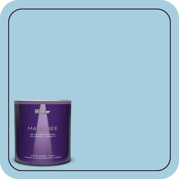 BEHR MARQUEE 1 qt. #M490-2 Carefree Sky Eggshell Enamel Interior Paint & Primer