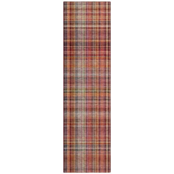 Addison Rugs Chantille ACN541 Red 2 ft. 3 in. x 7 ft. 6 in. Machine Washable Indoor/Outdoor Geometric Runner Rug