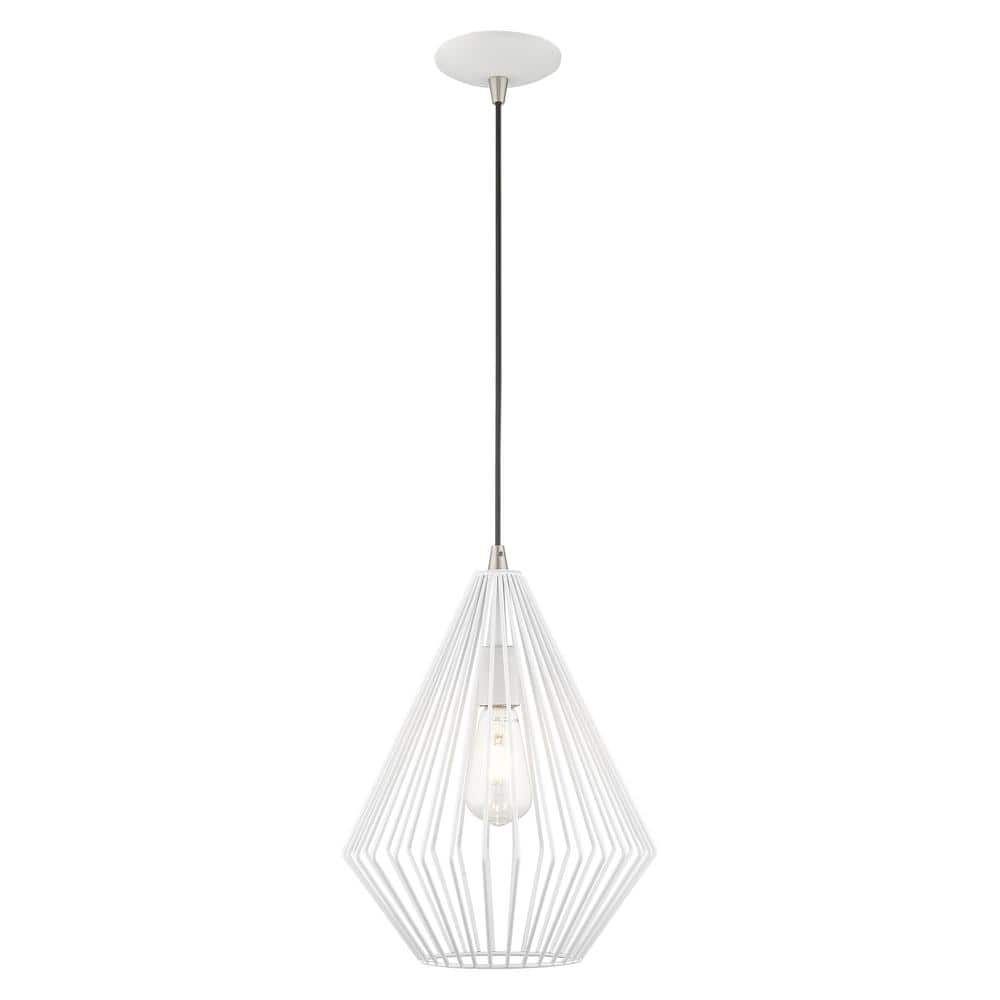 Linz Mini Geometric White Aluminum LED Pendant Light
