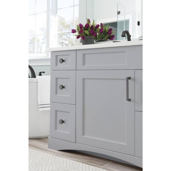 thumbnail image 2 of Amerock BP5421-SPG Grey Granite 1-1/4" Mushroom Cabinet Knob – Plastic Hardware Pull (Open Box) 2 of 2