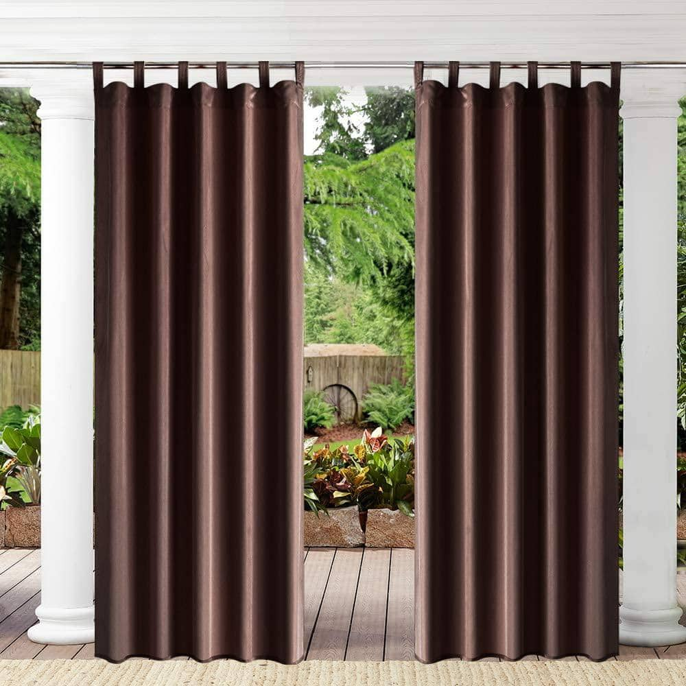 Pro Space Hook and Loop Tape Outdoor Blackout Curtain Privacy for Patio  Porch Balcony Pergola Gazebo, 50x108，Cream White VWCP108CW - The Home Depot