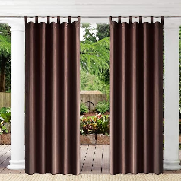 Pro Space 50 in x 96 in Outdoor Waterproof Windproof Tab Top Porch Decor Privacy Thermal Insulated Curtain（1 Panel）