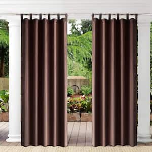 Tan Novelty Thermal Tab Top Blackout Curtain - 50 in. W x 84 in. L