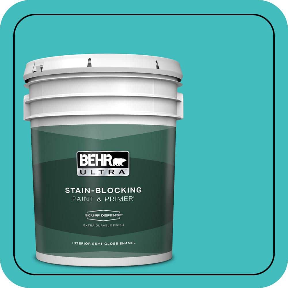 5 gal. #P460-4 Lagoon Rock Extra Durable Semi-Gloss Enamel Interior Paint & Primer price history on PriceWatchPro