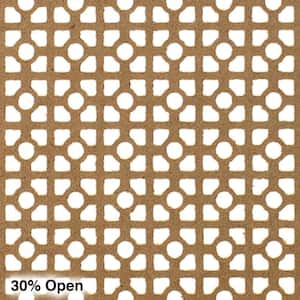 72 in. x 24 in. x 1/8 in. Unfinished Square and Mini Circle Decorative Perforated Paintable MDF Screening Panel Insert