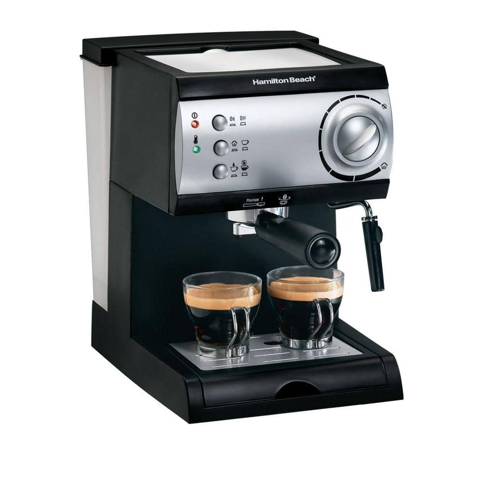  Hamilton Beach Espresso Machine, Compatible with Nespresso  Pods, Single Serve Coffee Maker, Powerful Italian 19 Bar Pump, 22 oz. Water  Reservoir, Custom Cup Size, Holds 13 Capsules, Black (40726): Home & Kitchen