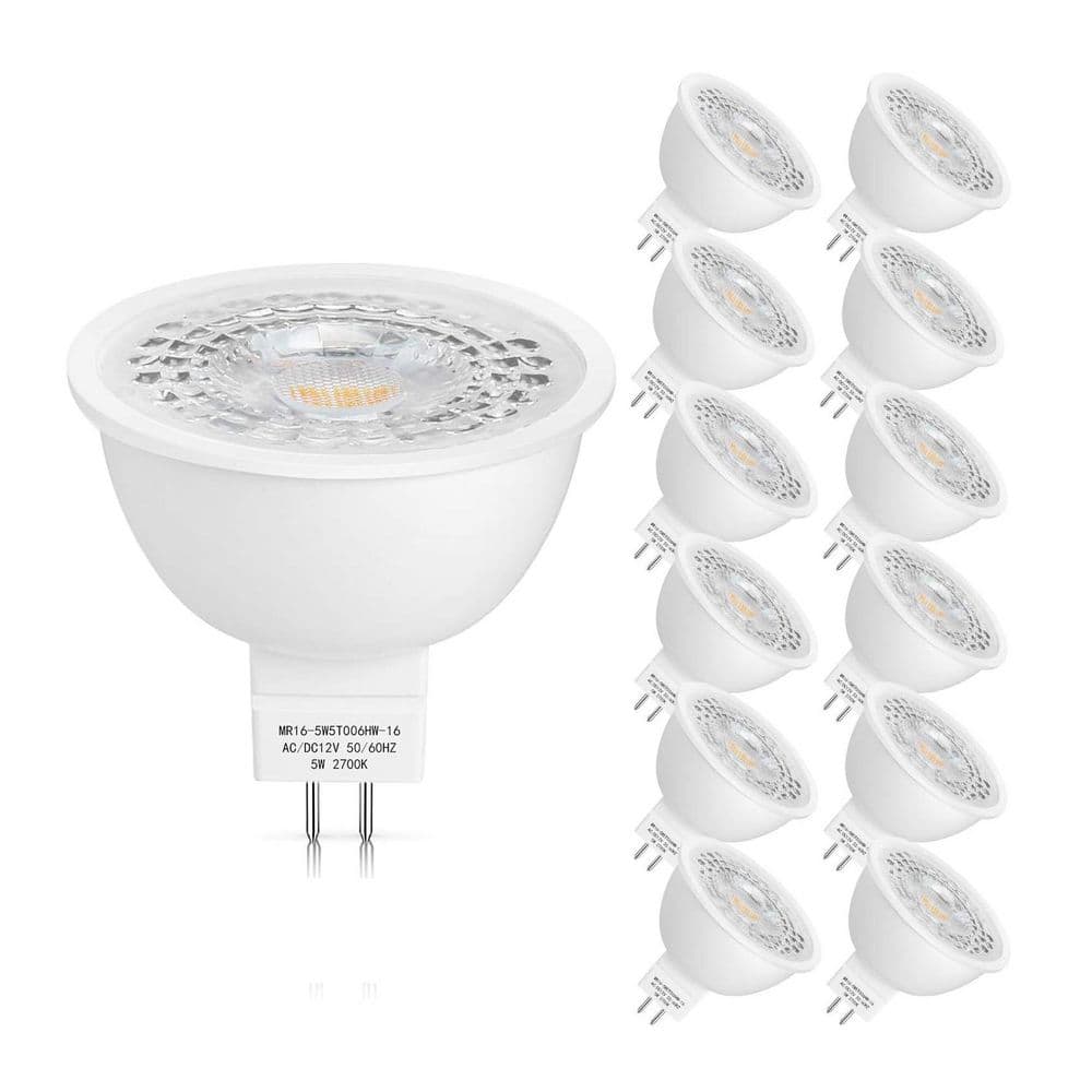 50-Watt Equivalent MR16 LED Light Bulb 2700K in Warm White (12-Pack)