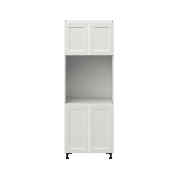 J COLLECTION Littleton Painted 30 in. W x 84.5 in. H x 24 in. D in Gray Shaker Assembled Single Oven Kitchen Cabinet