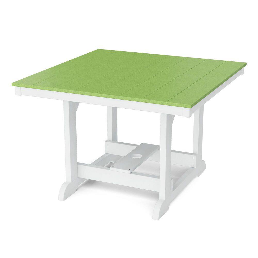 Heritage Lime Green and White HDPE Plastic 44 in. x 44 in. Outdoor Dining Table price history on PriceWatchPro