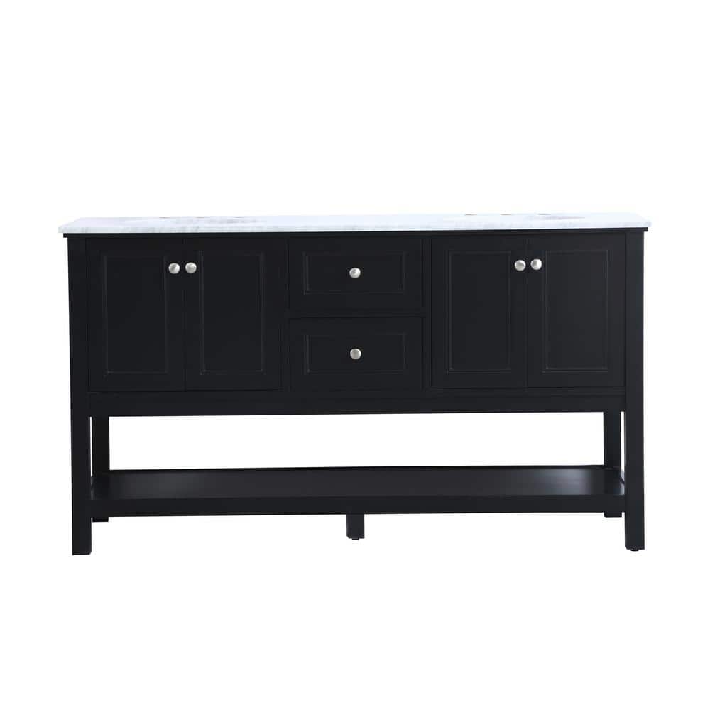 Timeless Home 60 in. W x 22 in. D x 33.75 in. H Double Bathroom Vanity in B