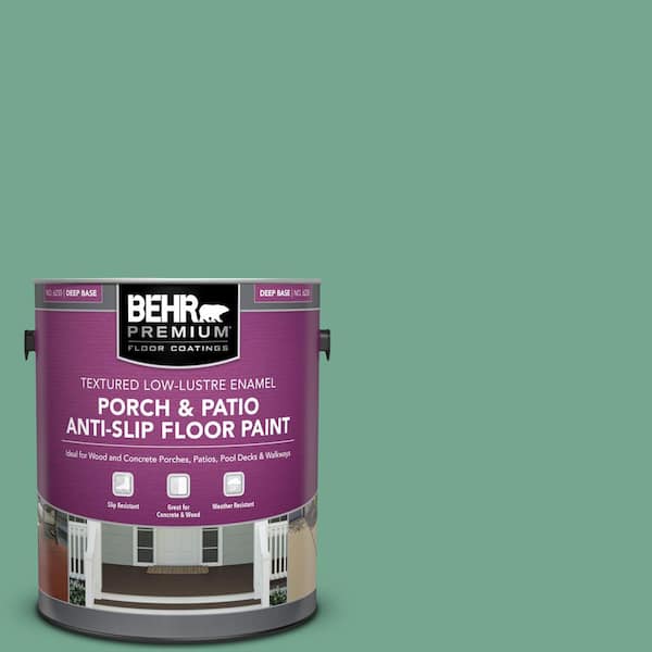 BEHR PREMIUM 1 gal. #M420-5 Free Green Textured Low-Lustre Enamel Interior/Exterior Porch and Patio Anti-Slip Floor Paint
