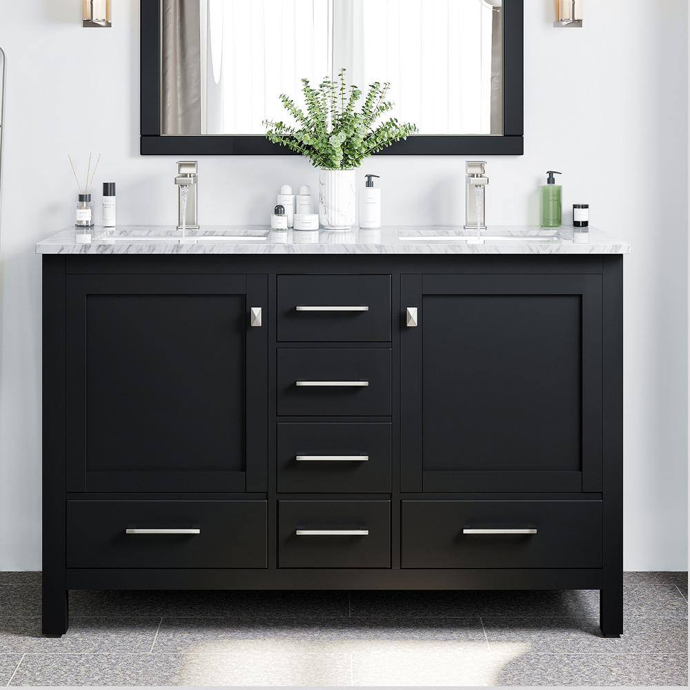 Eviva London 48 in. W x 18 in. D x 34 in. H Double Bathroom Vanity in