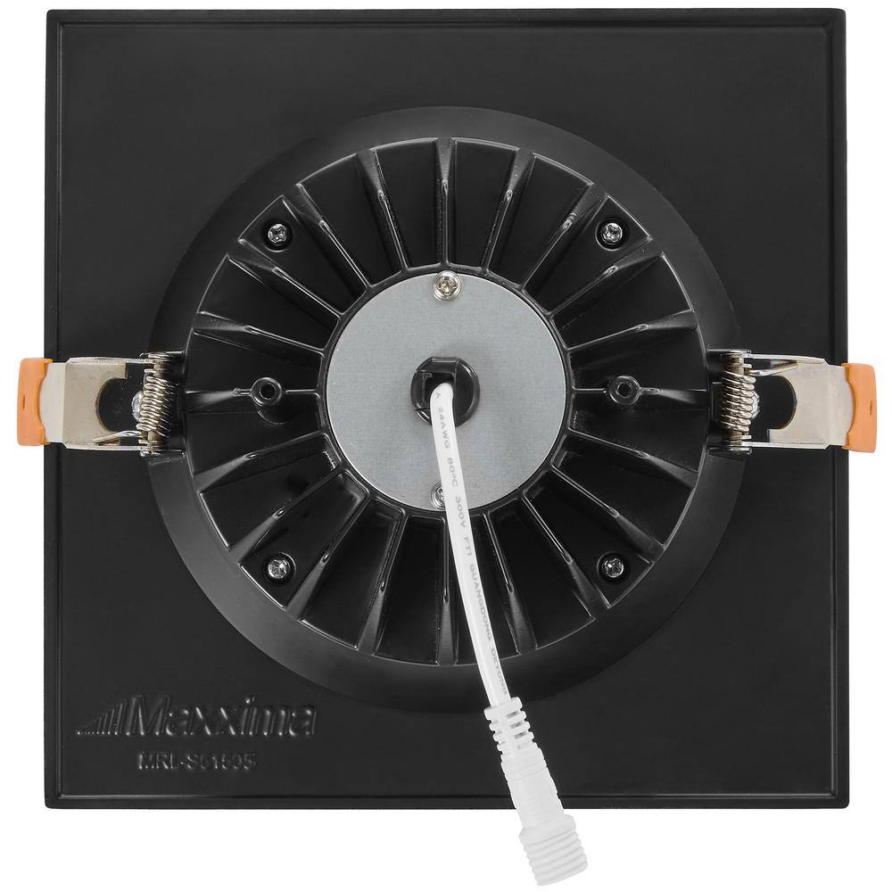 6-Inch Black Aluminum Square LED Recessed Downlight