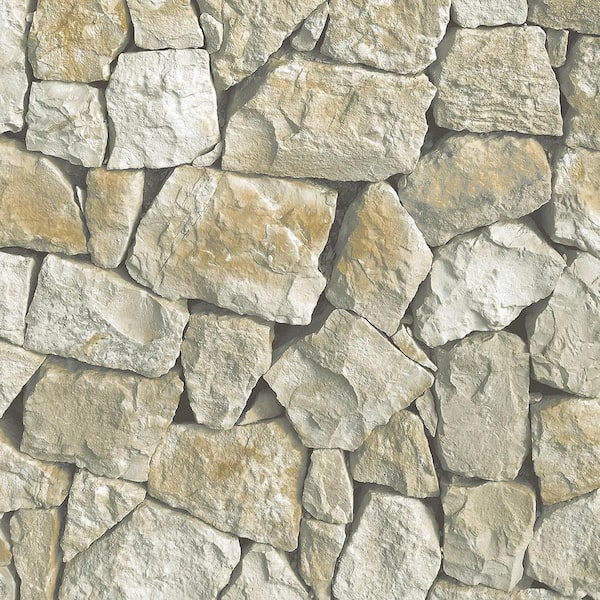 Spanish Stone Vinyl Strippable Roll Wallpaper (Covers 56 sq. ft.)