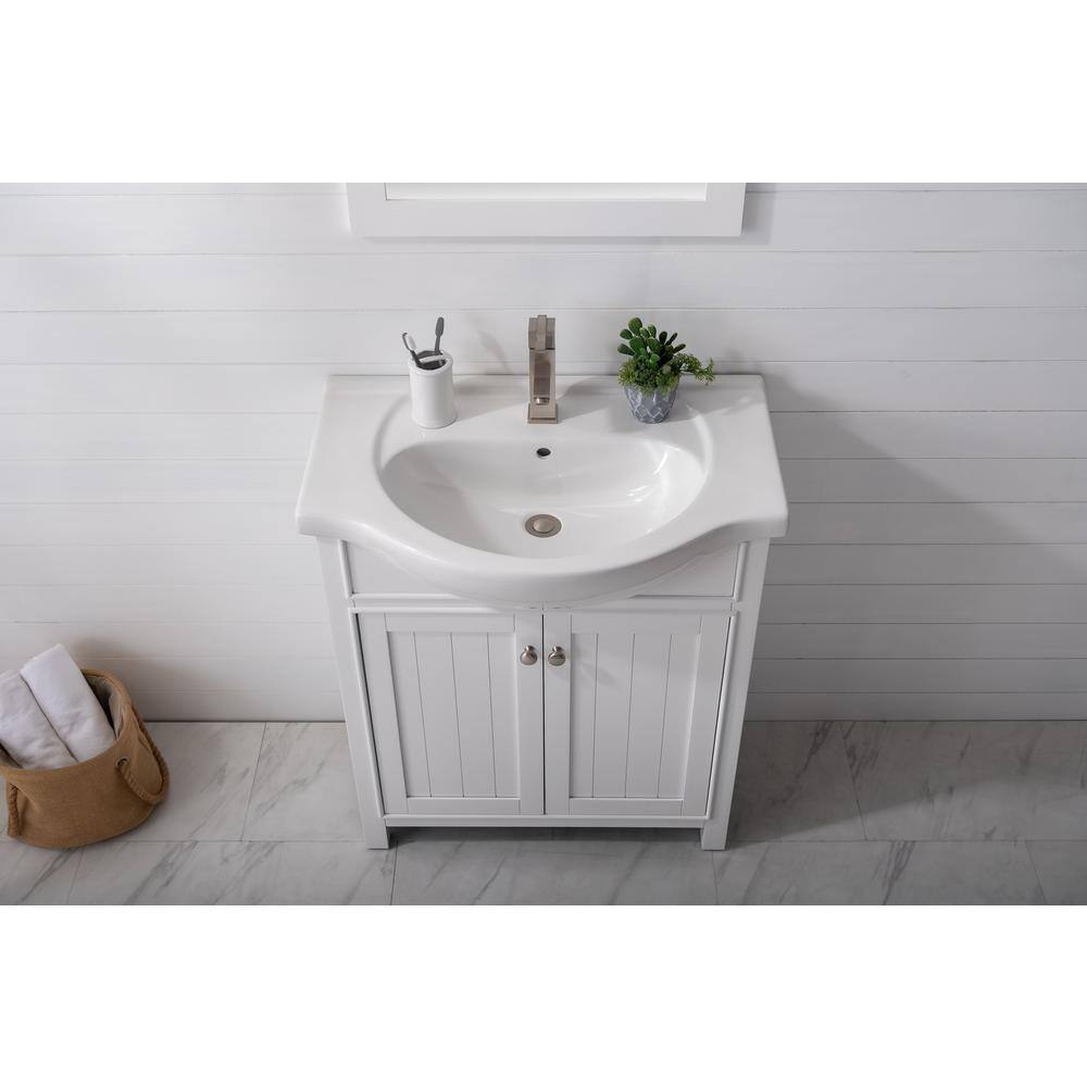 Marian 30" White Porcelain Single Sink Vanity