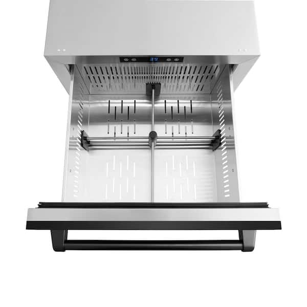 Touchstone 24 in. 4.6 cu. ft. Drawer Refrigerator with Black Stainless Steel Doors