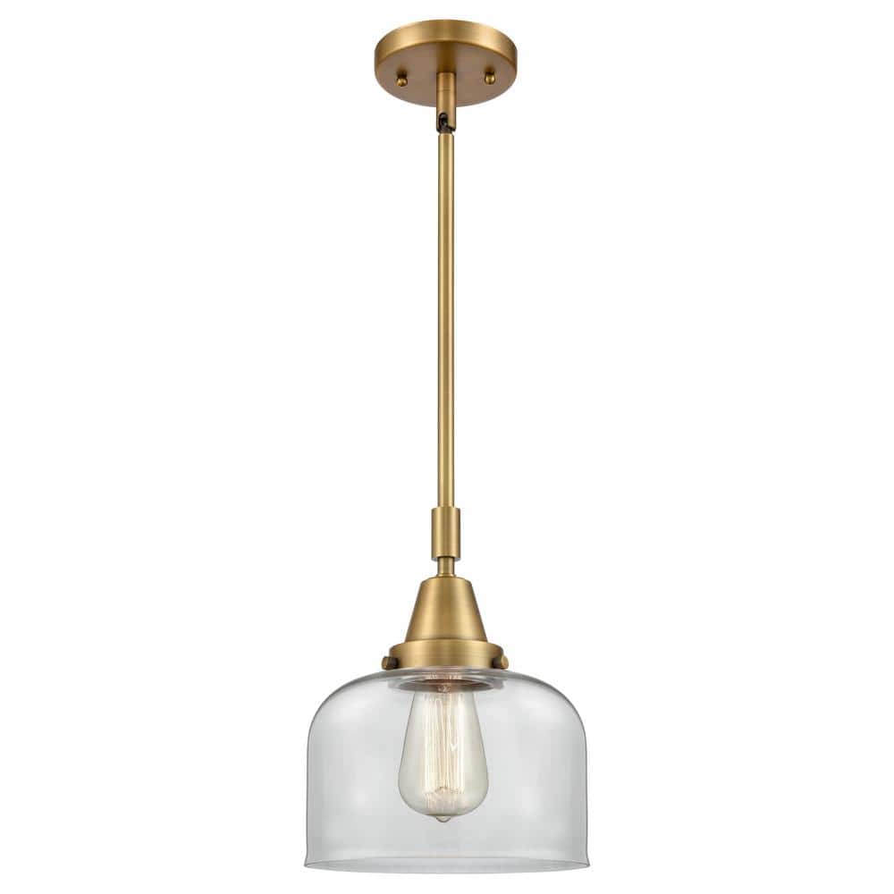 Bell 100-Watt 1-Light Brushed Brass Standard Mini Pendant Light with Clear Glass Shade, No Bulbs Included price history on PriceWatchPro