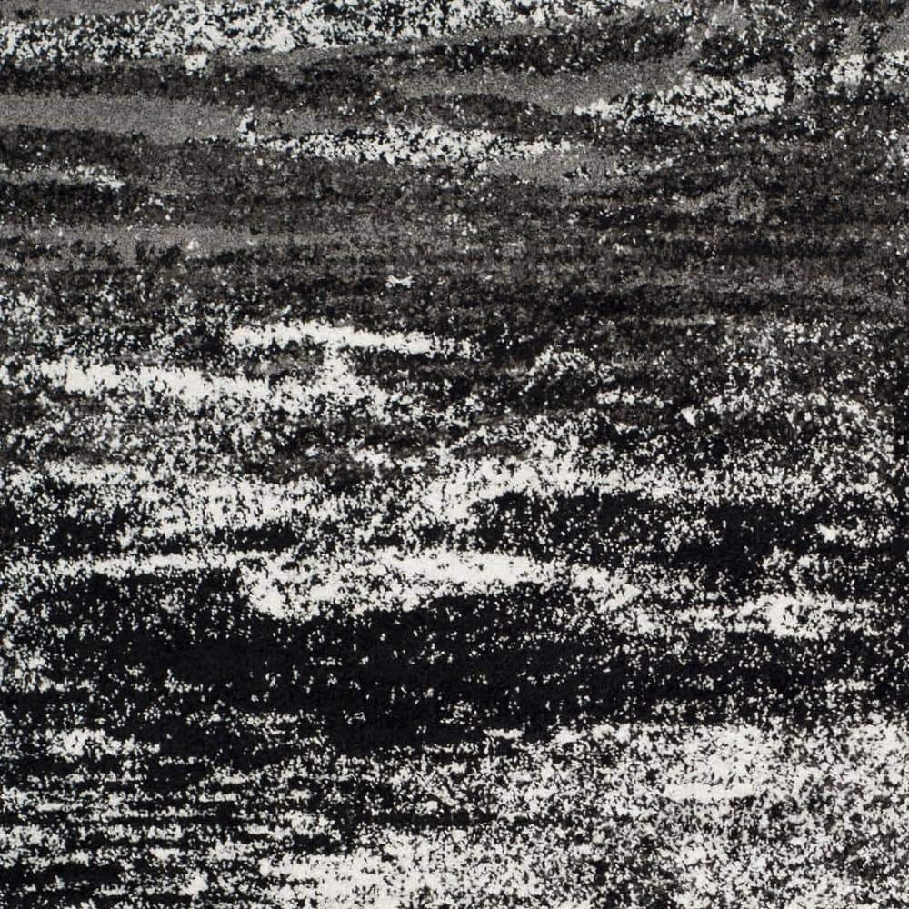 Adirondack Silver/Black 8 ft. x 10 ft. Solid Distressed Area Rug - thumbnail 6