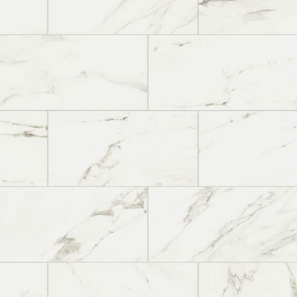 Marazzi Developed by Nature Calacatta 12 in. x 24 in. Glazed Porcelain Floor and Wall Tile (15.6 sq. ft. / case) Marazzi Developed by Nature Calacatta 12 in. x 24 in. Glazed Porcelain Floor and Wall Tile (15.6 sq. ft. / case)