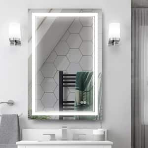 Kara 24 in. W x 32 in. H Large Rectangular Frameless Anti-Fog Wall Mount LED Light Bathroom Vanity Mirror