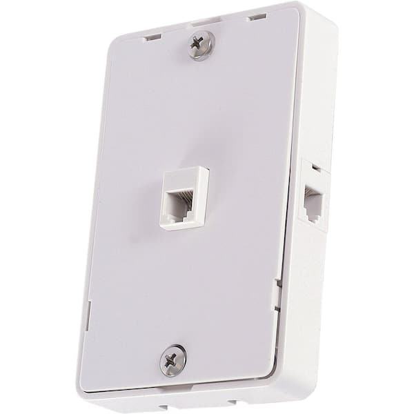 GE 3-Way Wall Plate Phone Mount - White