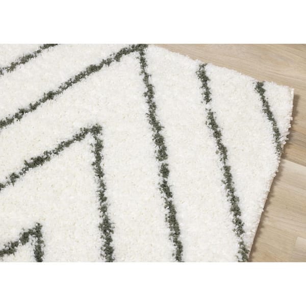 Marakai Collections 5 ft. x 8 ft. Beige Geometric, Trellis Indoor Area Rug